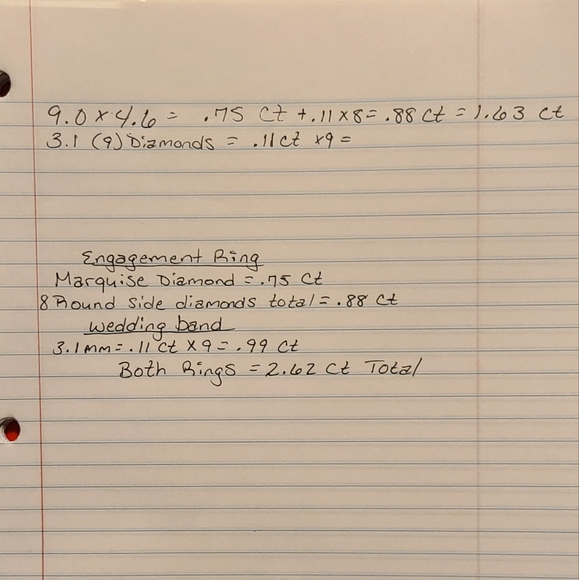 14k YG genuine diamond wedding set - Picture 4 of 11